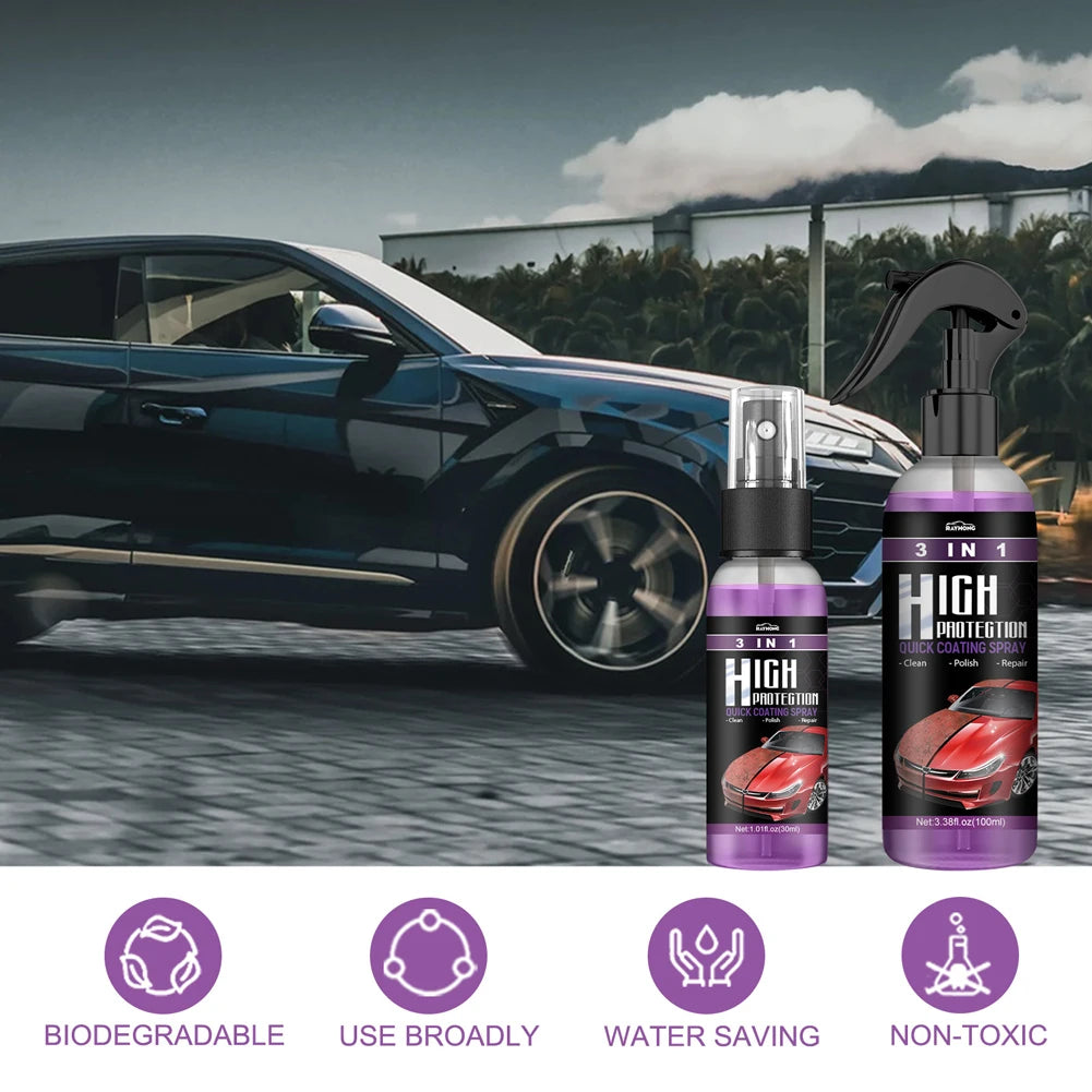 3-in-1 car and ceramic polishing spray