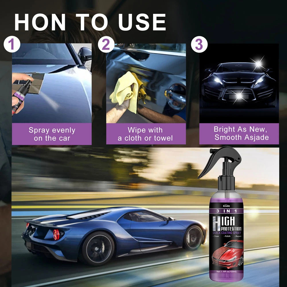 3-in-1 car and ceramic polishing spray