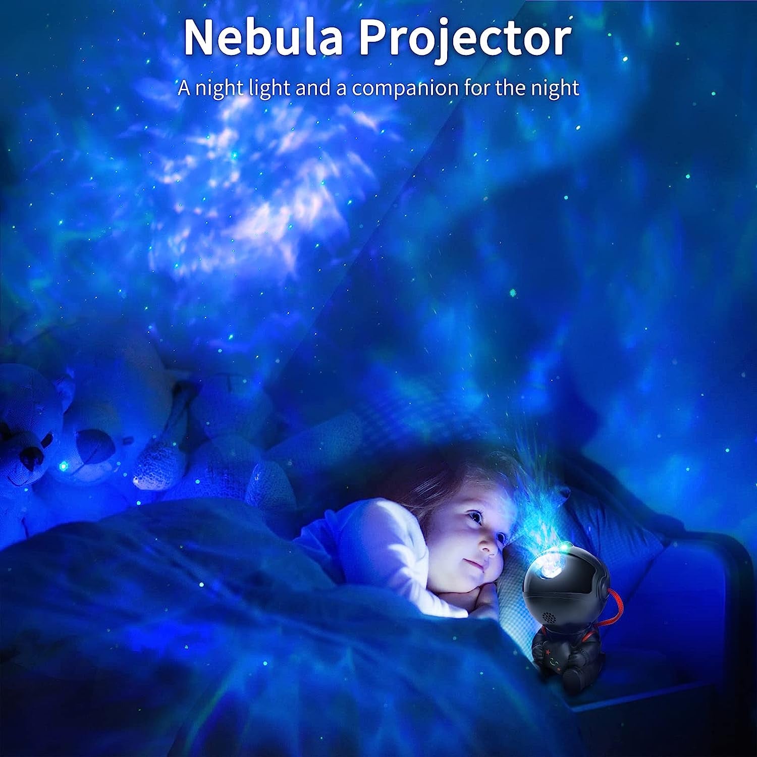 Star Projector Galaxy Light Multiple Nebula Modes, Space Astronaut Projector with Remote Control, Galaxy Projector for Bedroom, Galaxy Night Light for Kids, Ceiling, Room Decor, Party, Black