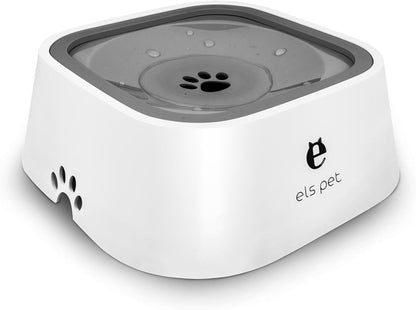 Dog Bowl Slow Water Feeder No-Spill Pet Water Bowl 35Oz (1L) Splash Proof anti Spill Slow Feeder Dish Vehicle Carried Bowl for Dogs/Cats/Pets (Blue)