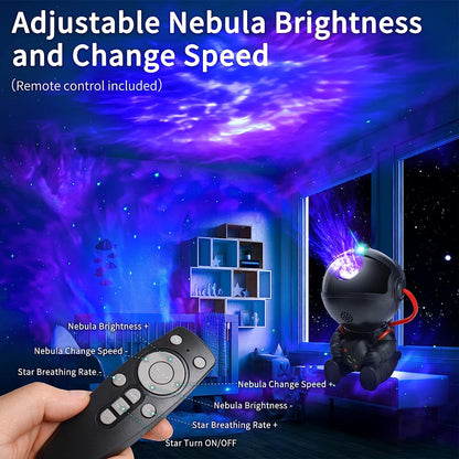 Star Projector Galaxy Light Multiple Nebula Modes, Space Astronaut Projector with Remote Control, Galaxy Projector for Bedroom, Galaxy Night Light for Kids, Ceiling, Room Decor, Party, Black