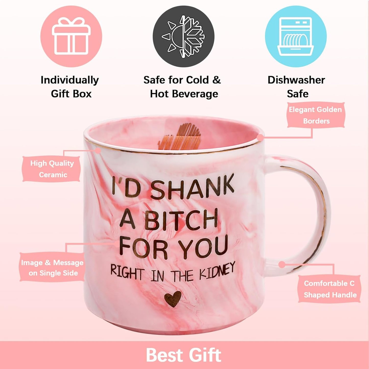 Valentines Day Gifts for Her,12Oz Funny Coffee Mug Gifts for Girlfriend Sisters Best Friend Women,Sister Gifts from Sister,Christmas Birthday Valentines Day Mothers Day Gifts for Mom Wife Besties BFF